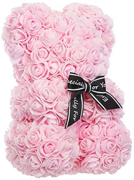Rozenbeer van kunstrozen - handgemaakte teddybeer als romantisch cadeau voor speciale gelegenheden