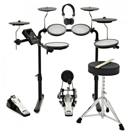 VISIONDRUM-PRO Elektronisch Drumstel met Kruk, Hoofdtelefoon & Bluetooth