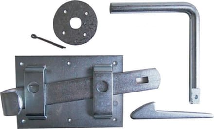 Deltafix boerenklinkstel compleet verzinkt 120mm x 85mm 1 st.