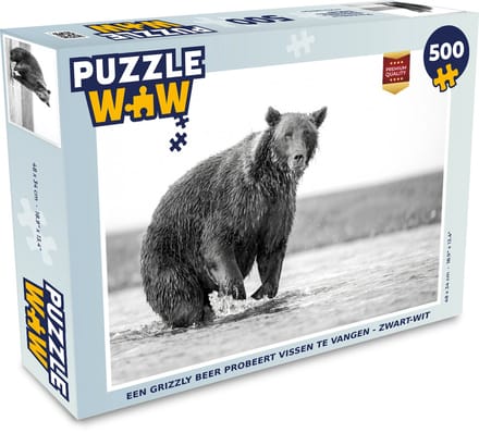 Puzzel Beer - Vis - Water - Legpuzzel - Puzzel 500 stukjes