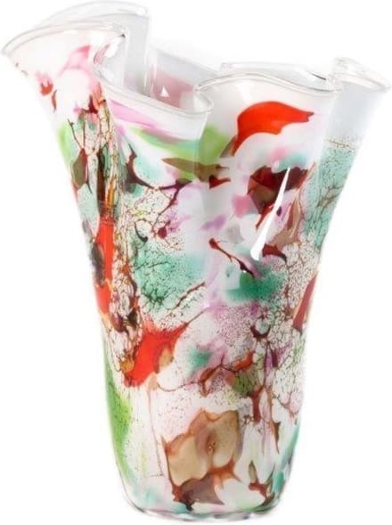 Fidrio MIXED COLOURS - Design vaas Wave - glas, mondgeblazen bloemenvaas - hoogte 35 cm