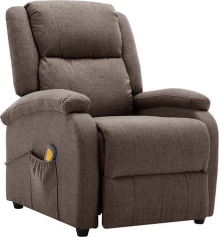 vidaXL - Massagestoel - stof - taupe