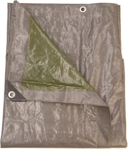 Talen Tools - Dekzeil - 140 gr/m2 - 3 x 5 m - Grijs/Groen