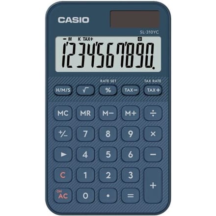 Casio Zakrekenmachine Navy (b x h x d) 70 x 8.6 x 120 mm