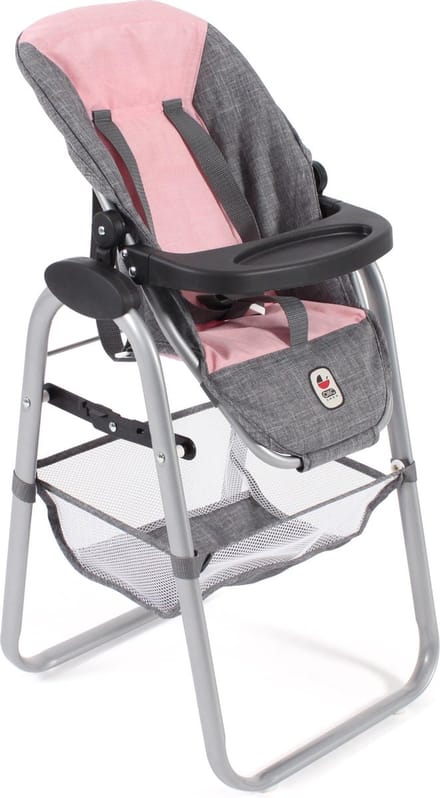 Bayer Chic 2000 - Hoge Poppenstoel - Melange Grijs Roze