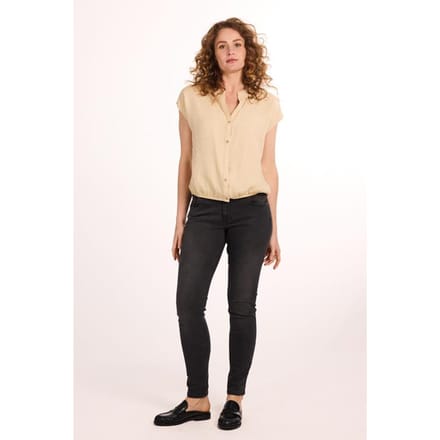 DIDI Dames 5 pocket denim pants Denim washed black maat 48