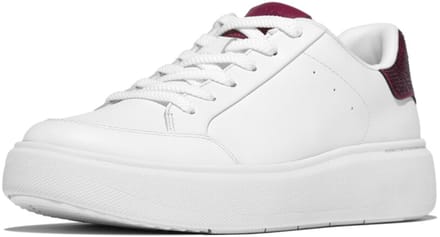 FitFlop FitFlop Rtg Sequin-Backtab Leather Sneakers WIT - Maat 36