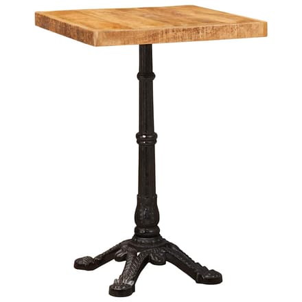 vidaXL - Bistrotafel - 50 - x - 50 - x - 76 - cm - Massief - Mango - Hout - Bruin - Vierkant