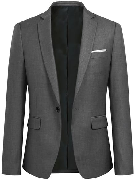 ALLTHEMEN Heren Blazer Suit Jacket - Heren slim fit jas - S