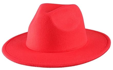 ZoeZo Design - hoed - Fedora hoed - rood - 56/58 cm - vilt - polyester
