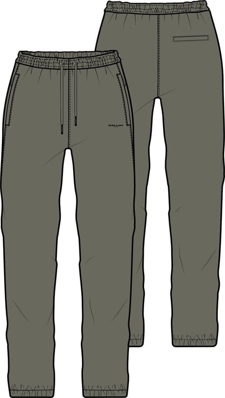 Ballin Amsterdam - Heren Regular fit Pants Sweat - Dark Army - Maat S