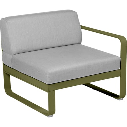 Fermob BELLEVIE Fauteuil Module rechts - D3 Pesto - 79 Flanelgrijs