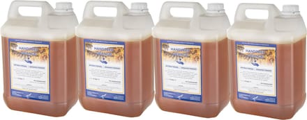 handzeep Orange 5 liter - set van 4 stuks - navulling - Voordeelverpakking