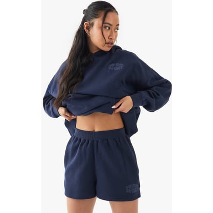 Dames Dsgn Studio Sport Bubbel Print Sweat Short | Navy | Maat: Small