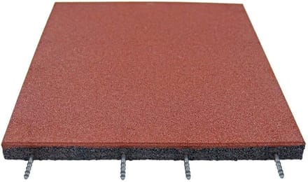 Rubber Buitentegels - Schokabsorberende Vloer - Speeltuin Veiligheid - Ultra Dikke Constructie - 45 mm Dikte - Rood