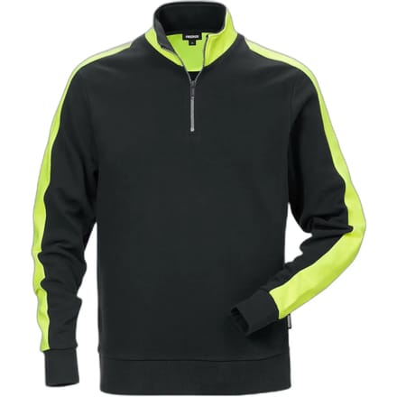Fristads Sweatshirt mit, korte ritsrssluiting 7449 RTS