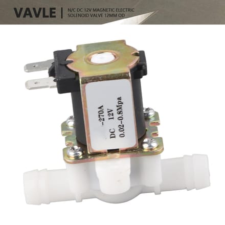 DC12V OD12mm Plastic Elektromagnetische Klep Normaal Gesloten Waterinlaat Debietschakelaar
