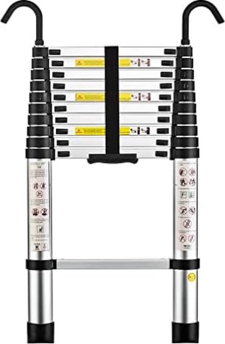 N.lux - Telescopische ladder / 3.2 Meter / Uitschuifbaar / Afneembare haken