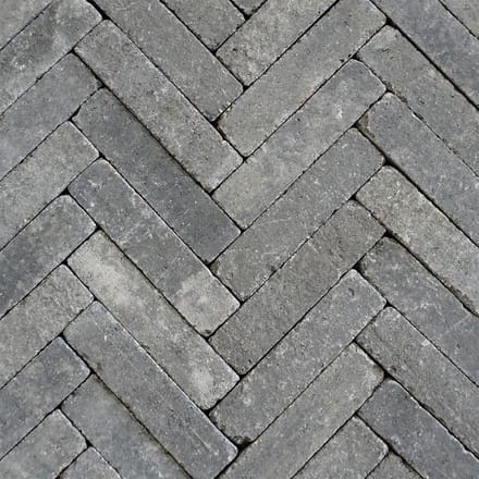Retrostones Plus 5 x 20 x 6,4 cm tuintegel Grijs/Zwart 100 stenen p...