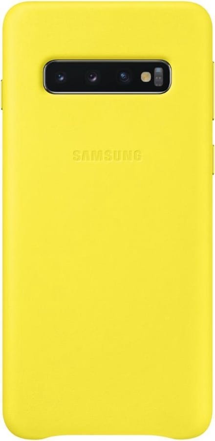 Samsung Lederen Cover - voor Samsung Galaxy S10 - geel