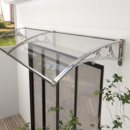 Buitenluifel - Overkapping Deur - Bescherming Buiten - Massief Polycarbonaat - 60 x 200 cm - Transparant