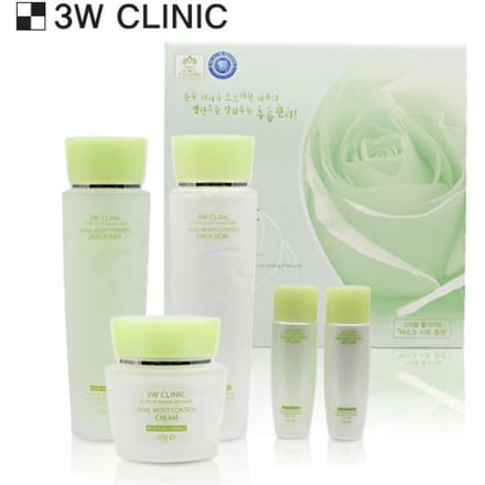3W CLINIC Snail Moist Control Huidverzorging 3 sets (toner+emulsie+crème) white
