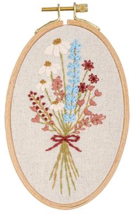 Daffy's Borduurkit met borduurring Bos Bloemen