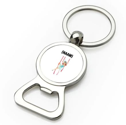 Akyol - acrobatiek met eigen naam flesopener - Sport - turnster - acro - 9 bij 3 cm