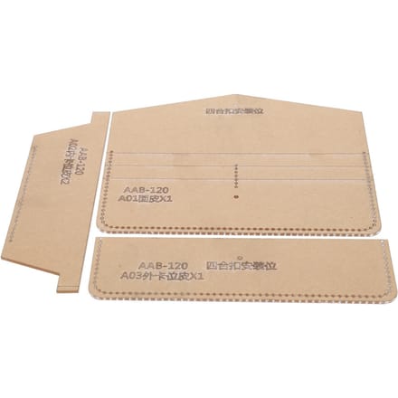Lange Portemonnee Acryl Patroon Leer Snijsjabloon Model Set DIY Gereedschap voor Tassen beige