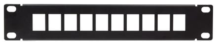 10'' Patch Panel voor 10 Keystone modules / zwart