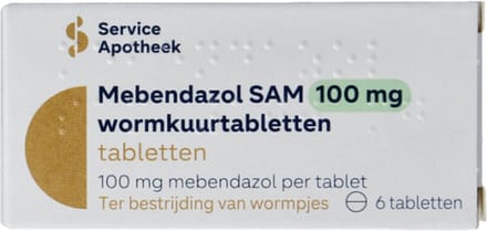 Wormkuur - Mebendazol 100mg - Wormenkuur mens - 6 tabletten