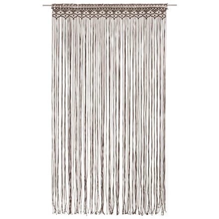 vidaXL - Gordijn - macramé - 140x240 - cm - katoen - taupe
