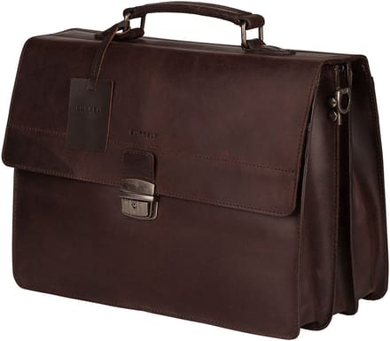 BURKELY Vintage Dean Briefcase Aktetas - 15 inch Laptoptas - Bruin