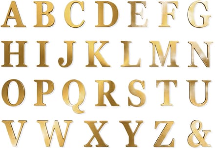 Zelfklevende Letters A t/m Z - Goud