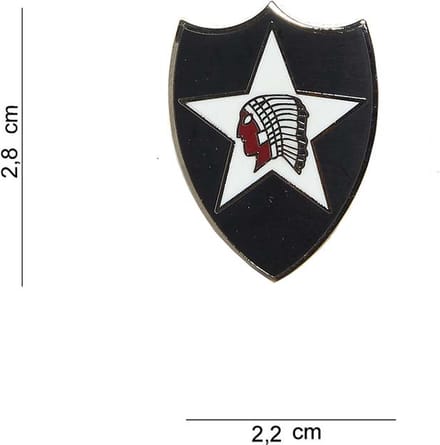 Embleem metaal 2nd Infantry division US pin