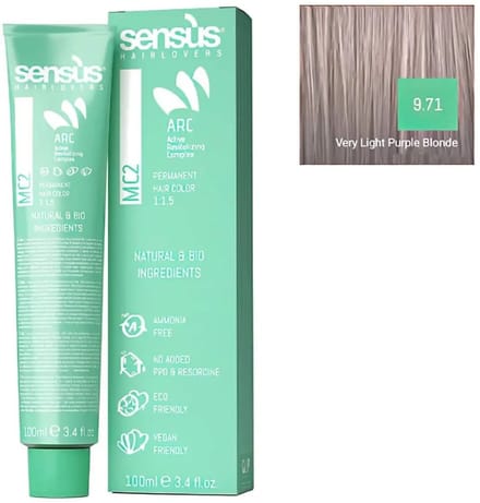 Vegan Hair Dye Sensus MC2 9.71 Very Light Purple Blonde 100ml