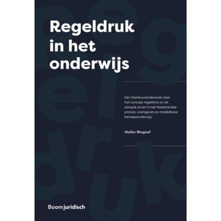 Regeldruk In Het Onderwijs - Marlies Blesgraaf