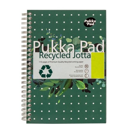 Notitieboek pukka jotta a5 lijn 110pag 80gr gn | 3 stuks