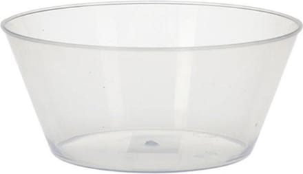 Excellent Houseware Schaal/kom - 2x - transparant - kunststof - 15 x 7.5 cm - campingservies
