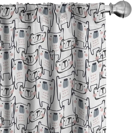 ABAKUHAUS Gordijnen – 2-delige set 75x245 cm – microvezel multikleurig
