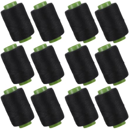 Fil à broder noir Bobine de fil polyester pour quilting Machine à piquer Couture à la main black