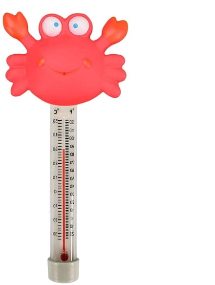 Zwembad Thermometer - Drijvende Meter - Water Temperatuur - Cartoon Dier Design - 10 Centimeter - Krab