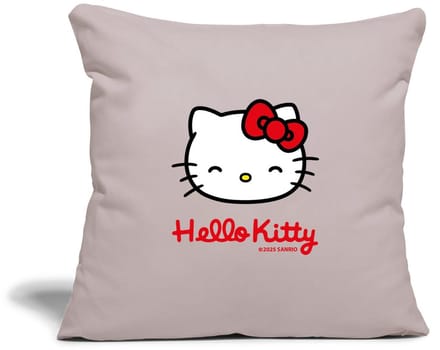 Hello Kitty Lacht Met Hello Kitty-Letters Sierkussenhoes, 45 x 45 cm