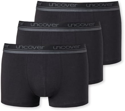 Uncover by Schiesser 3PACK Shorts - Heren Onderbroek - zwart