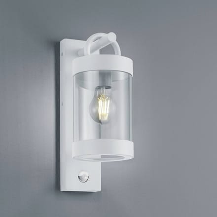 TRIO SAMBESI - Wandlamp - Wit mat - excl. 1x E27 4 W - Bewegingssensor - Wandmontage - Buitenverlichting - IP44
