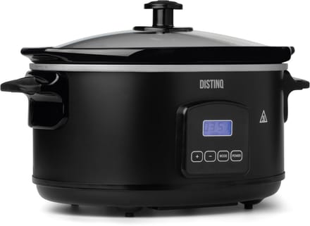 DistinQ Digitale Slowcooker 6 liter met Timer – Keramische binnenpan - Timerfunctie - Warmhoudfunctie