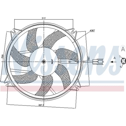 Koelventilatorwiel, motorkoeling NISSENS 85886