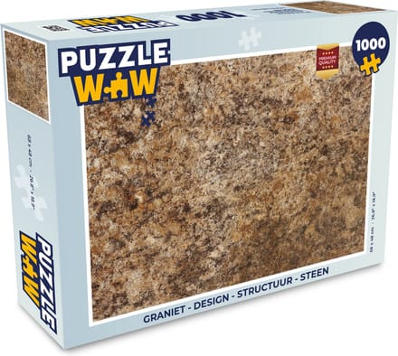 Puzzel Graniet - Design - Structuur - Steen - Bruin - Legpuzzel - Puzzel 1000 stukjes volwassenen