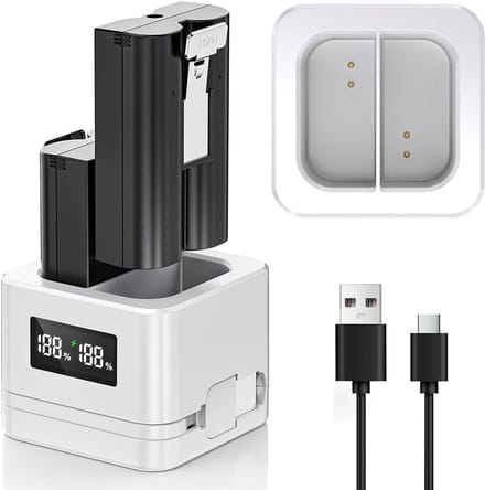 Vervangende Batterij Set - Oplaadbare Accu's - Camera Beveiliging - Met Digitale Lader - 6040mAh Capaciteit
