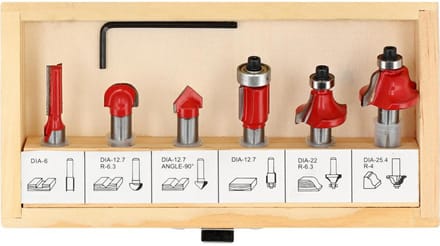 Yato YT-68001 - Frees Set - 8mm - 6 Stuks - Houtbewerking